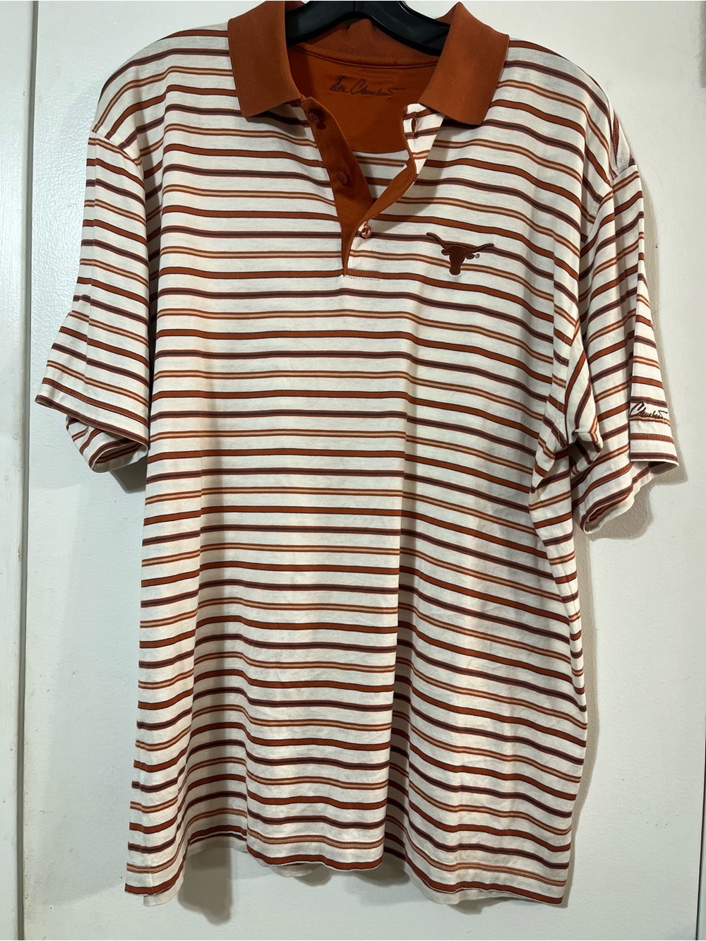 Texas Longhorn Men's M Golf Ben Crenshaw Striped Polo